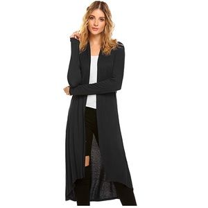 long black duster cardigan